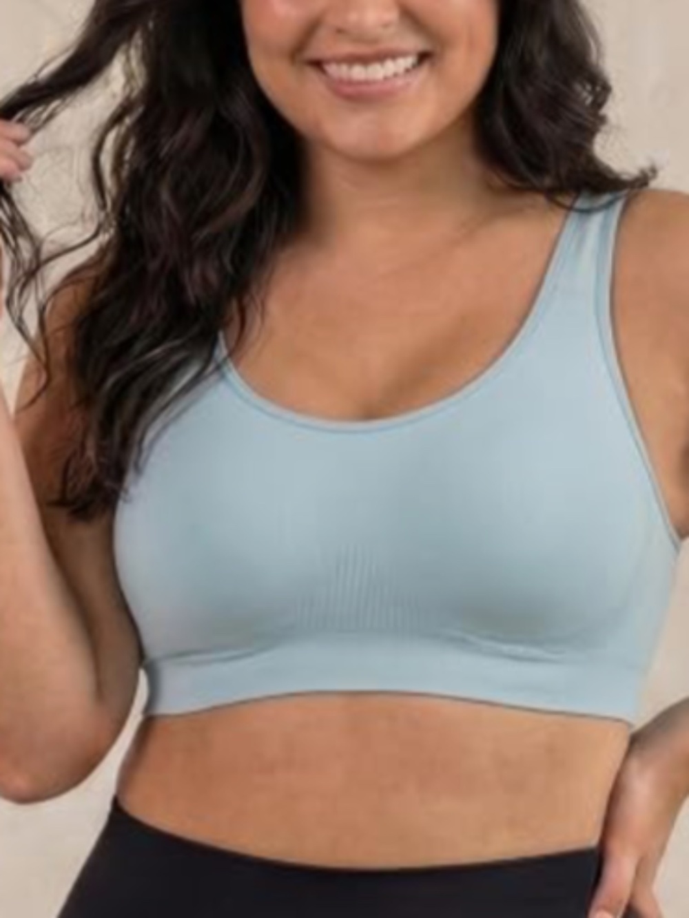 Shapermint Essentials Wireless Shaper Bra Sz 2XL in Soft Sea